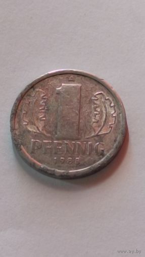 Германия. 1 пфенниг 1988 года