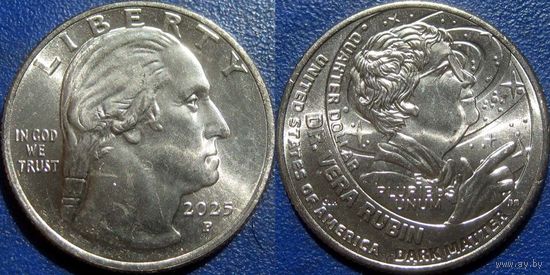 США. Квотер 2025 Выдающиеся женщины N18 Доктор Вера Рубин. Минтмарка Р.