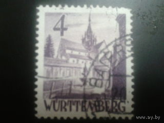 Германия 1948 Вюртемберг фр. зона монастырь