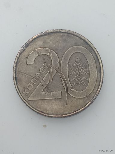 Беларусь 20 копеек 2009 года . Брак .