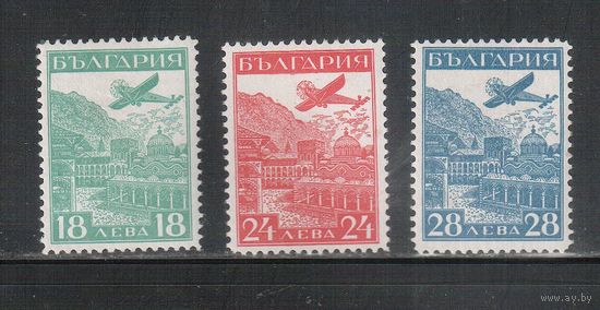 Болгария-1932, (Мих.249-251),   * , Авиация, Самолет (полная серия)(1)