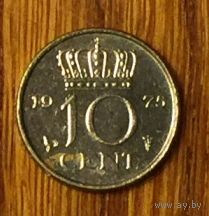 Нидерланды, 10 центов 1975