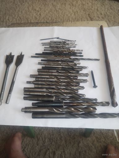 Сверла ссср по металлу 35шт.2по дереву.
