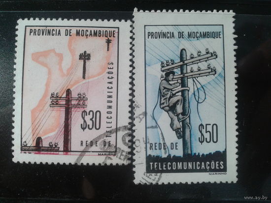 Мозамбик, колония Португалии,1965. Доплатная марка. Телефонная, телеграфная свять
