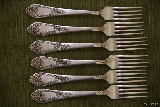 Вилки мельхиоровые 6 шт. ( 17,5 см ) А 4