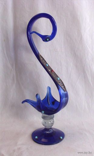 Подсвечник Лебедь Стекло 32 см