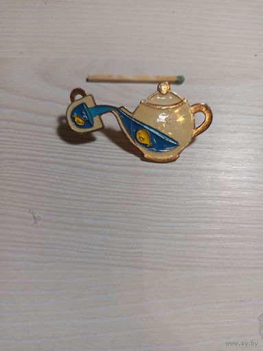 Значок чайник с чашкой