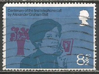 Британия. 100 лет телефону. Телефонистка. 1976г. Mi#702.