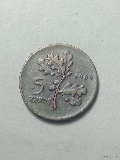 Турция  5 Куруш 1964 года .