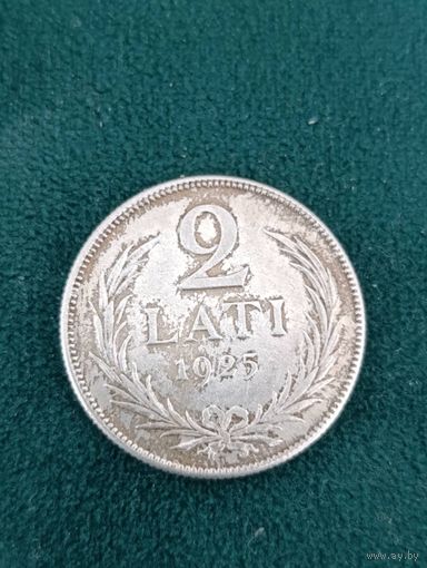 Латвия 2 лата 1925, с руля,без МЦ