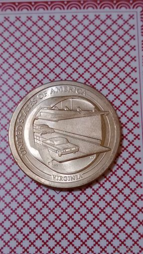 США 1 доллар инновации 2021 Р мост туннель