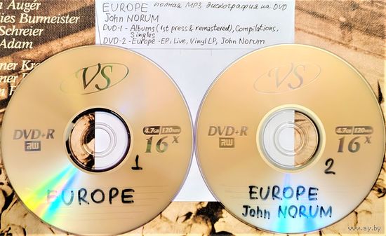 DVD MP3 EUROPE, John NORUM полная дискография (Melodic hard rock, Glam rock, AOR) - 2 DVD