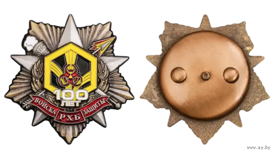 Знак 100 лет Войскам РХБЗ