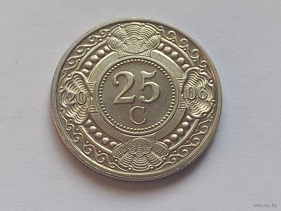 Нидерландские Антильские острова 25 центов 2006 г. Редкий год.