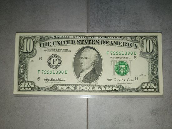 10 долларов США. 1995г
