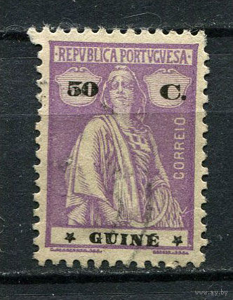 Португальские колонии - Гвинея - 1922/1926 - Жница 50C - [Mi.185] - 1 марка. Гашеная.  (Лот 99Dv)