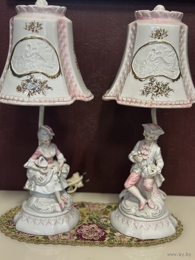 Шикарные настольные парные лампы, Европа, много лотов с рубля