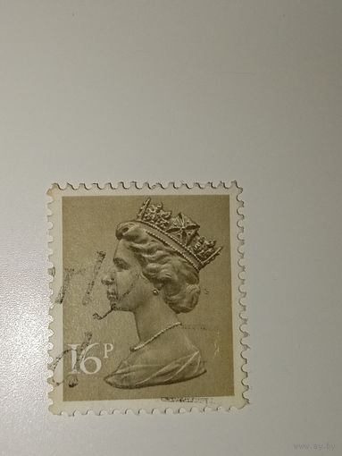 Великобритания 1971 Профиль королевы Елизаветы II, созданный на основе скульптуры Арнольда Машина