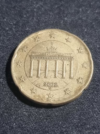Германия 20 евроцентов 2002 D