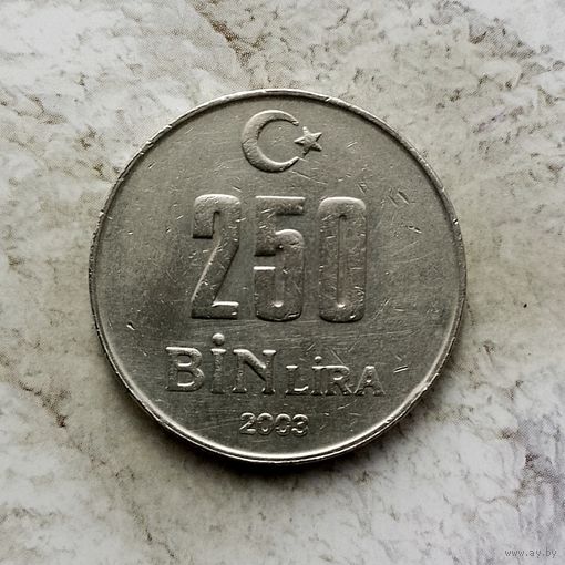 250000 лир 2003 года. Турция. Турецкая республика.