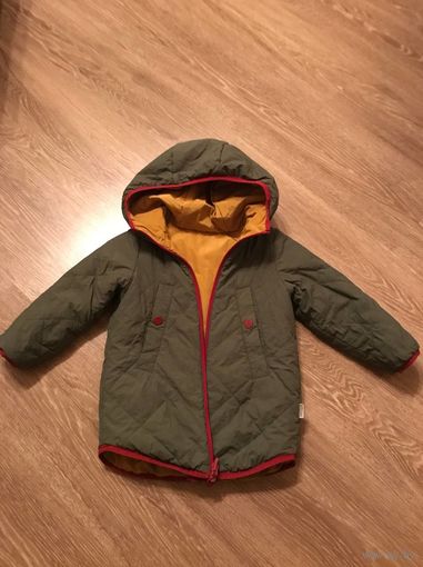 Куртка пальто BOOMI двусторонняя деми для мальчика или унисекс 3-5 лет