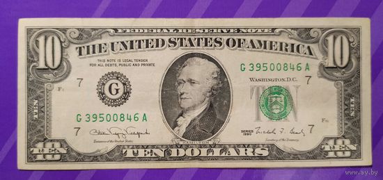 10 долларов 1990   США