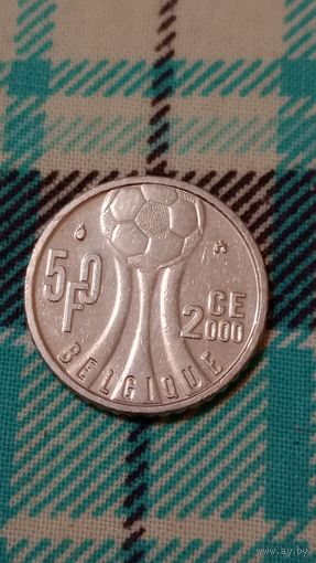 Бельгия 50 франков 2000 Belgique футбол редкая
