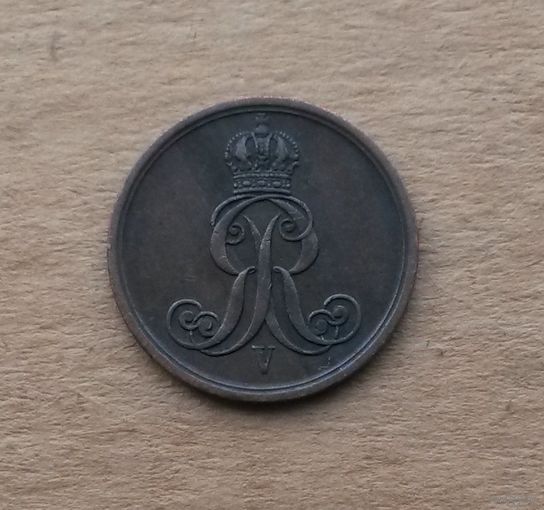 Ганновер, 1 пфенниг 1863 г., Георг V Ганноверский (1851-1866)