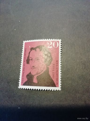 ФРГ 1960 Марка "400 лет со дня кончины Филиппа Шварцеда" (чистая**) Mi.328 каталог 1.70 евро