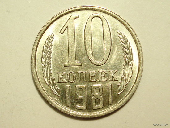 10 копеек 1981 aUNC #K