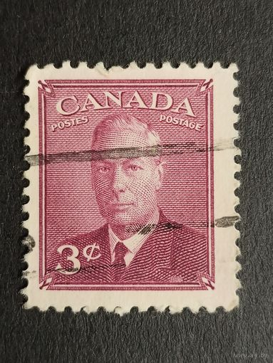 Канада 1949-1951. Король Георг VI - Надпись: POSTES POSTAGE