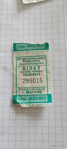 Талон на проезд г. Могилев