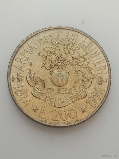 Италия 200 лир 1994 года .