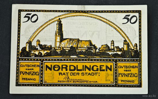 1921 год Германия 50 пфеннигов