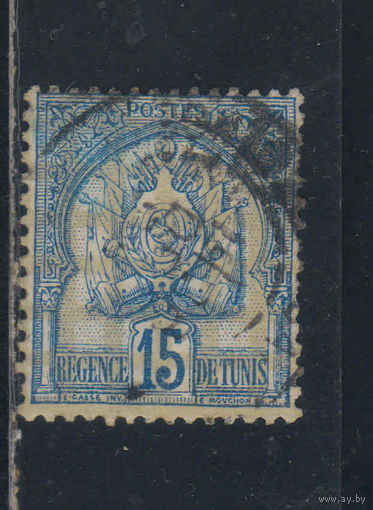 Fr Протекторат Тунис 1893 Герб Стандарт #21