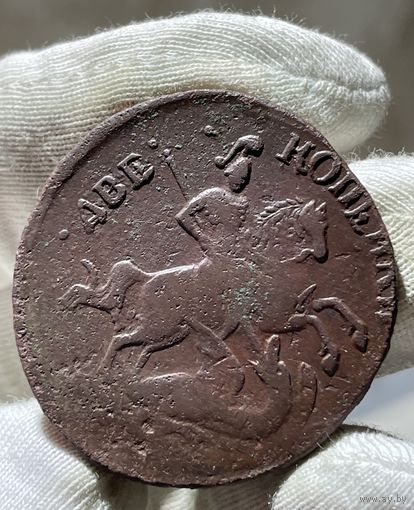 2 копейки 1758 без МЦ.Верхняя бандероль.Кладовая.Состояние!