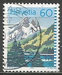 Швейцария. Горное озеро. 1993г. Mi#1489.