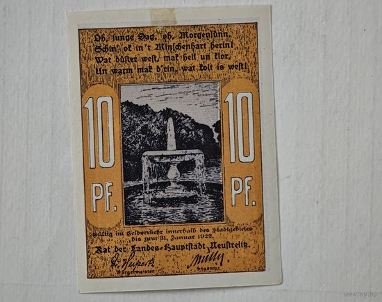 1922 год 10   пфеннигов    Германия