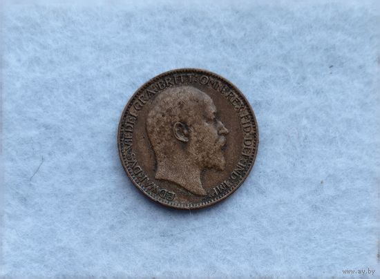 Werty71 Великобритания 1 фартинг 1909 Эдвард Эдуард 7
