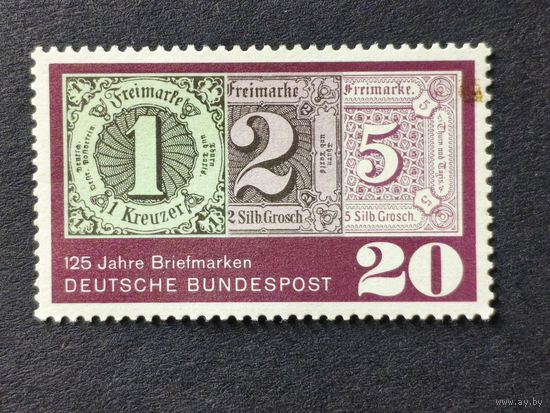 Германия 1965. 125-летие первой немецкой почтовой марки. Полная серия