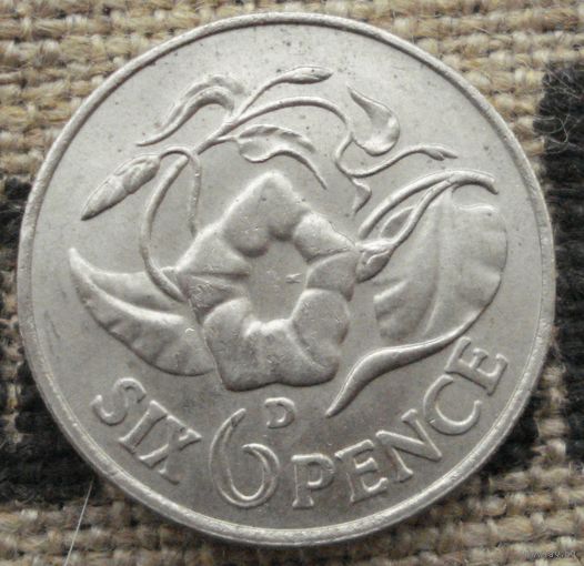 6 пенсов 1964 Замбия