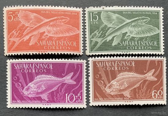 Испанские колонии. Сахара 1954. Рыбы 4 марки 147-50