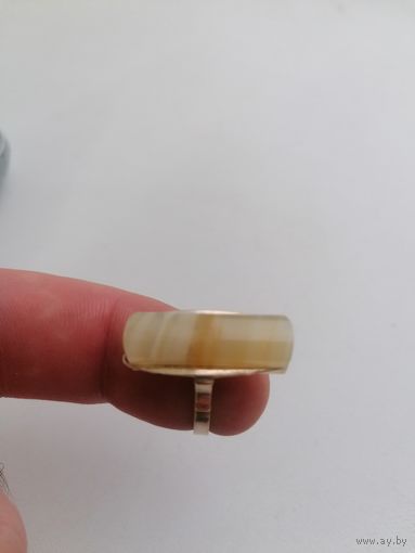 Кольцо серебро 875 пробы СССР, торги с Рубля