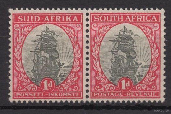 1933 Южная Африка ** Корабль, сцепка 2 марки, Британские колонии