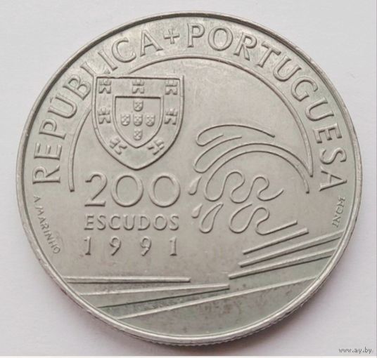 200 эскудо 1991 года Португалия, отличная! Христофор Колумб