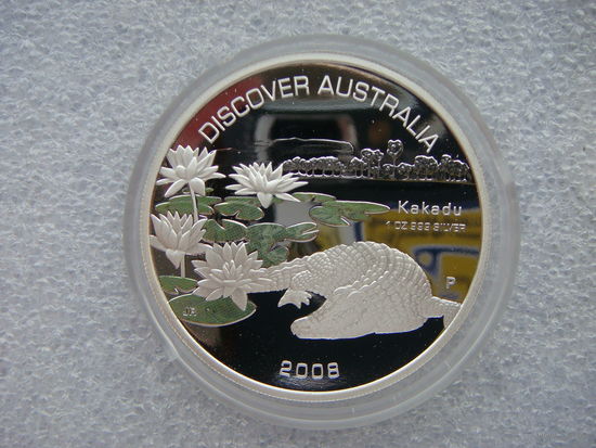 1 доллар 2008. Австралия. Какаду. Серия "Откройте для себя Австралию". Серебро 999