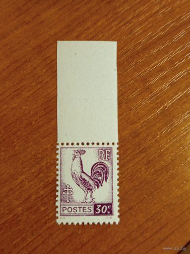 1944 Франция чистая клей MNH** фауна Гальский петух (5-4)