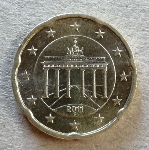 Германия 20 евроцентов 2011 год "F", KM# 255
