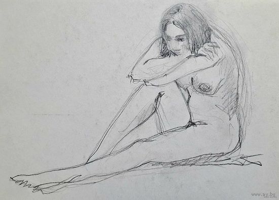"Обнаженная загадочная" набросок а4