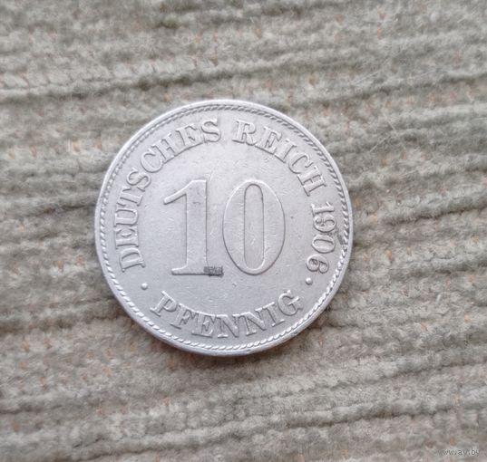 Werty71 Германия 10 пфеннигов 1906 E